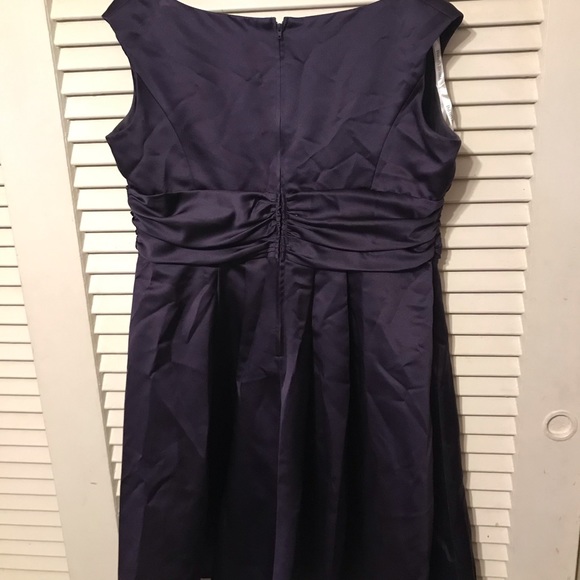 Eggplant silk dress size 18 - Picture 2 of 3